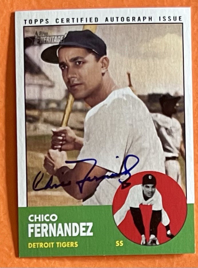 2012 Topps Heritage Real One Autograph Blue Ink #CF Chico Fernandez
