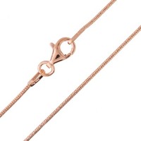 Cavill Damen Schlangenkette 925 Silber RoséVergoldet 80 Cm Echtschmuck