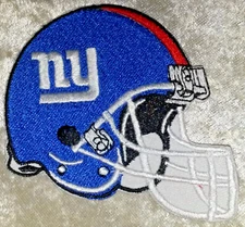 NY Giants Football Helmet 3.5" Iron On Embroidered Patch ~Free Tracking!