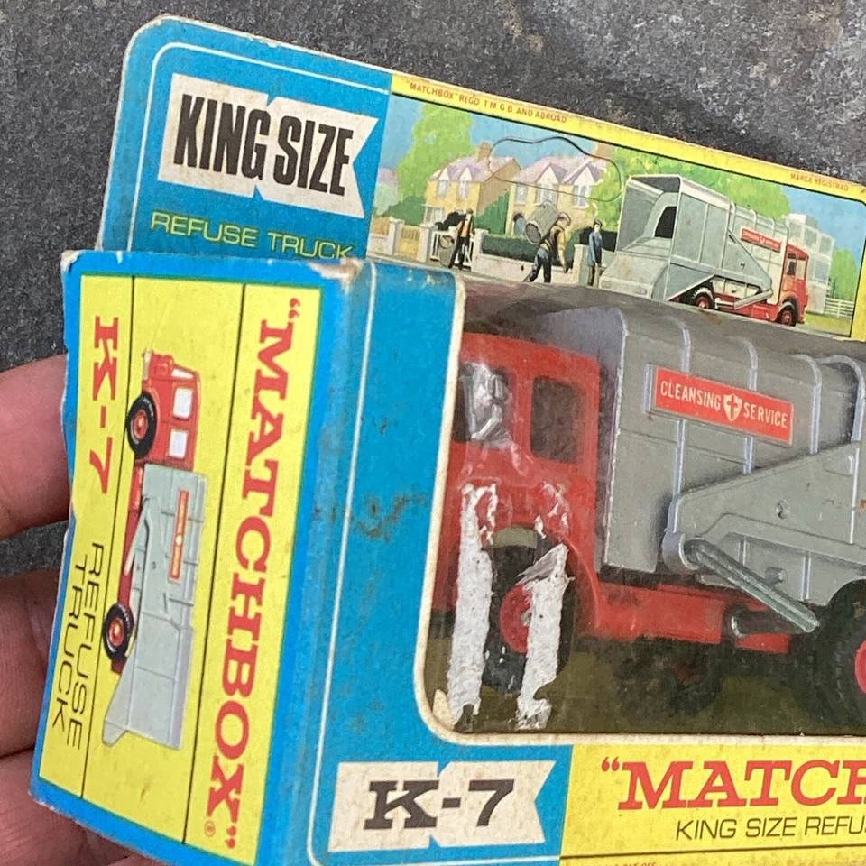 Matchbox Lesney England  K-7 King Size Refuse Truck NOS - Image 3 of 4
