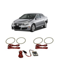 Bright White Rf Led Headlight Halo Ring Kit For Volkswagen Jetta 05-10