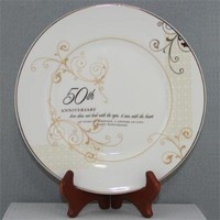 50th Anniversary Plate W/ Stand, Tabletop Accents Personalized Porcelain Gifts on sale 50th Anniversary Plate W/ Stand, Tabletop Accents Personalized Porcelain Gifts on sale