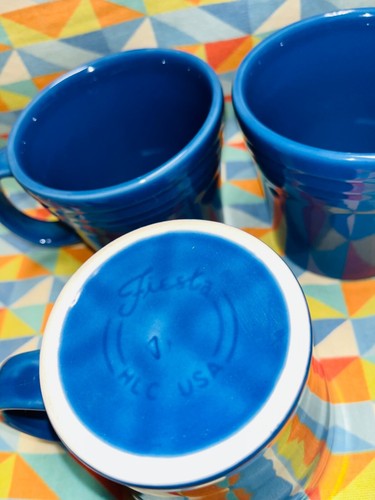 NEW set of 4 FIESTA TAPERED MUG Lapis Blue 15 oz FIESTAWARE Free Shipping - Picture 4 of 4