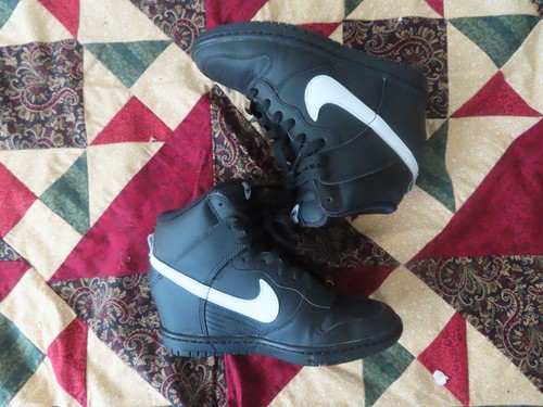 Nike iD Dunk Sky Hi Size 5 US Wedge Heel Black Sneakers Shoes 747283-994 Nike KT - Picture 7 of 9