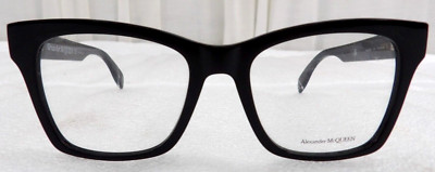 Alexander McQueen AM03880 001 52/18 145 Black Plastic Eyeglasses Frames