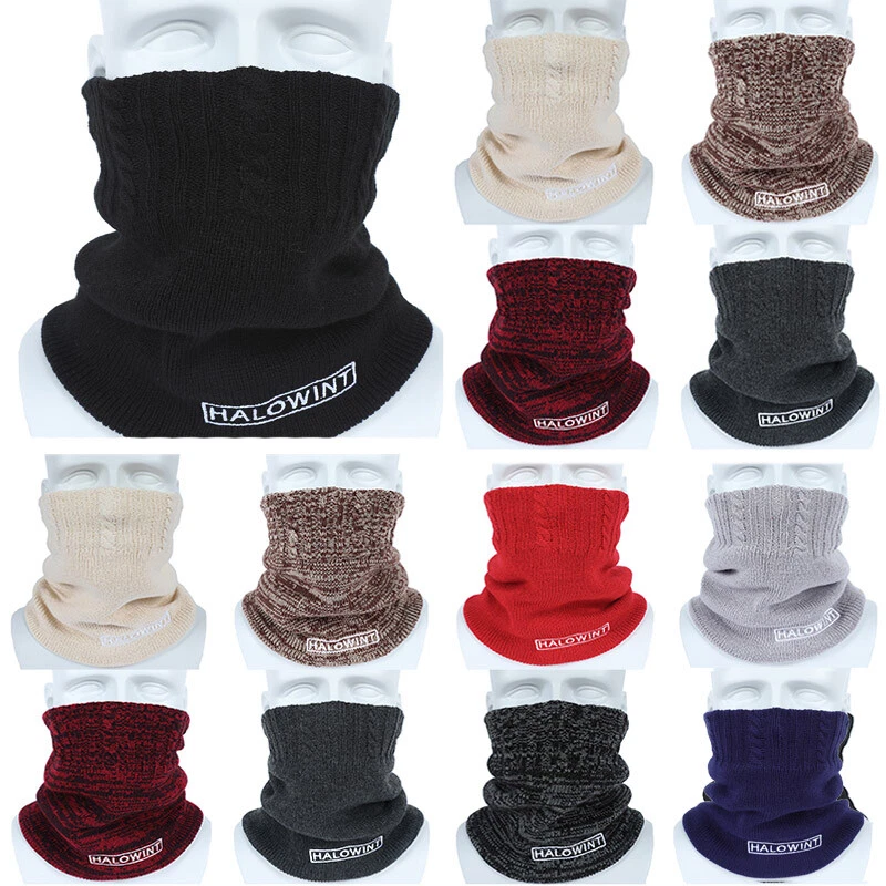 Winter Warm Knit Neck Warmer Circle Wrap Thermal Fleece Snood Scarf Shawl Women↗ - Image 3 of 4