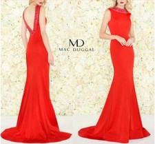 Mac Duggal high neck  formal dress SZ 10 Red