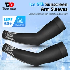 1 Pair Cycling Arm Sleeves Cover UV Sun Protection Sports Outdoor For Men Women