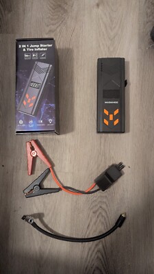 Two in One Mabahoo Jump Starter and Tire Inflator, Open Box, Never Used,