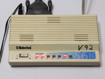 US Robotics 56k Sportster 0701 Faxmodem 005686-03 w/ AC adapter, accessories