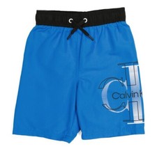 CALVIN KLEIN SWIMSUIT BOYS - NEON BLUE SZ MEDIUM 10 12 - BOARD SHORTS SWIM
