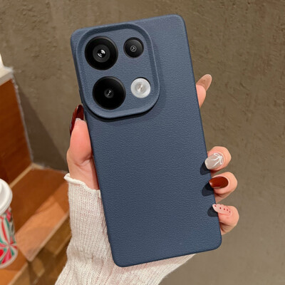 For Xiaomi 13T Redmi Note 14 13 12 11 Pro Leather Grain Soft Silicone Case Cover