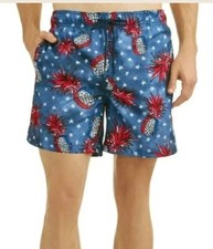 George Swim Trunk Above Knee Pineapple Americana XXL 44-46 FREE FLIPFLOP  TRNK