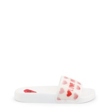 LOVE MOSCHINO WOMEN FLIP FLOPS IN WHITE STYLE JA28022G1CI1110A Size EU36 US 6 