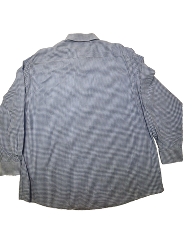 Ermenegildo Zegna Long Sleeve Button Up Shirt Blue Check Mens Size 3XL - Picture 10 of 11