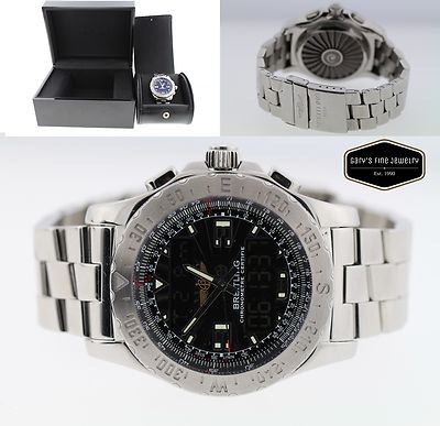 Breitling Airwolf Stainless Steel 44mm Men's Digital/Analog Watch A7836334/F551
