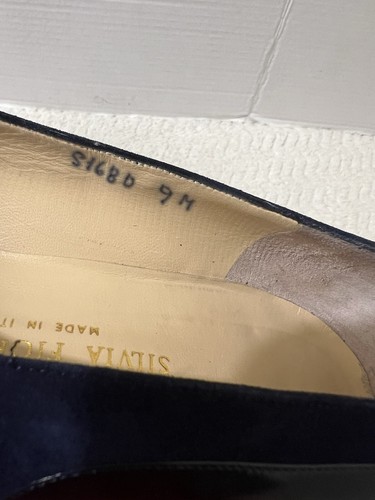 Silvia Fiorentina Women’s Size 9M Navy Blue Leather Pump Heel Dress Shoes. - Picture 15 of 15