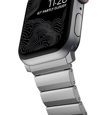 Nomad Titanium Band for Apple Watch 42/44/45/49mm - Silver 