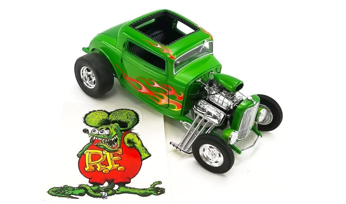New Acme 1:18 Scale Rat Fink Blown 1932 Ford Three Window Hot Rod