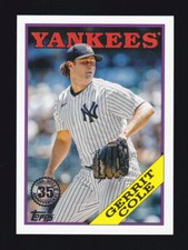 2023 Topps Series 1 #T88-79 GERRIT COLE New York Yankees 1988 Baseball Throwback