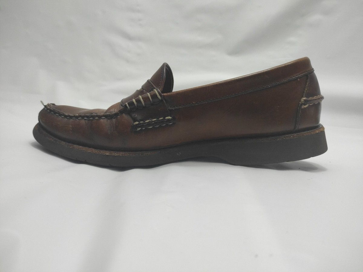 ALLEN EDMONDS Rockland Penny Loafer Rubber Sole Brown Sz 7.5 3E The Damon Penny Loafer - Marrone – Paul Evans main image 3