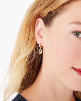Kate Spade Gold-Tone Crystal Pretzel Drop Earrings Australia