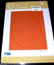 Oval Scallop Journaling Block QuicKutz Embossing Folder EF-A2-030 NEW