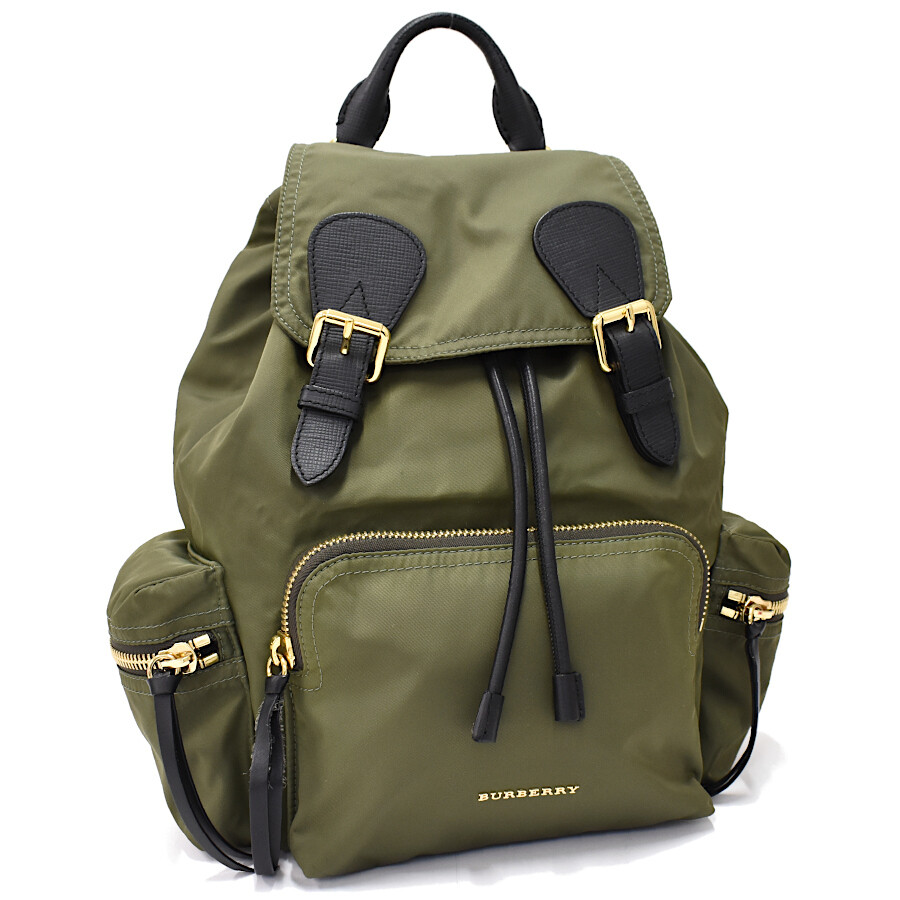 Burberry Backpack Rucksack Nylon Leather Olive Moss Green BURBERRY