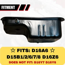 D Series D15/D16 Z6 A6 B5 B7 VTEC Tapped Oil Pan Turbo 10AN Fitting TIG Welded