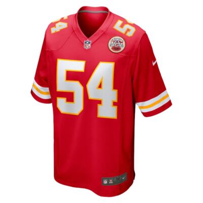 Kansas City Chiefs Leo Chenal #54 Nike Men's Red Official NFL Game