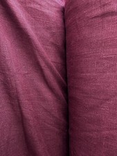 BURGUNDY 100 Linen Fabric 56 in. Sold By The Yard