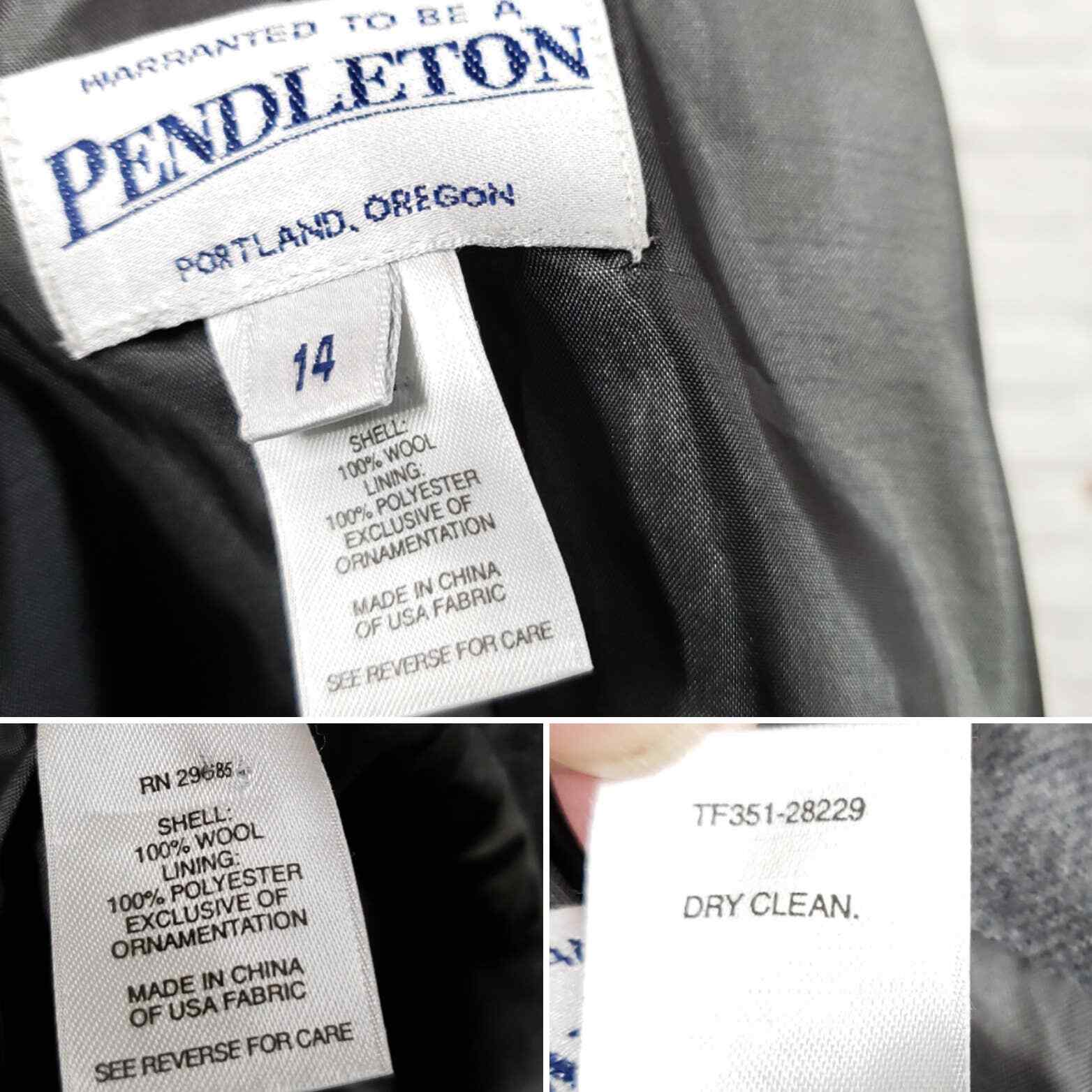 Pendleton Gray Wool Blazer Jacket Embroidered Sou… - image 10