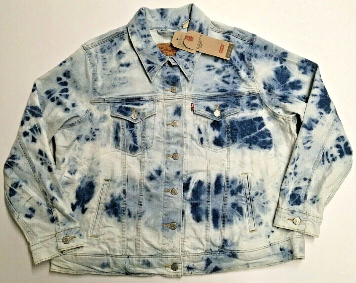 Denim vest Bleached Tie dye