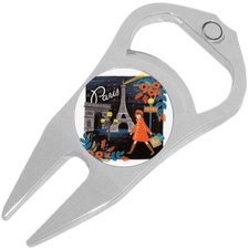 Paris Golf Ball Marker Divot Repair Tool Bottle Opener