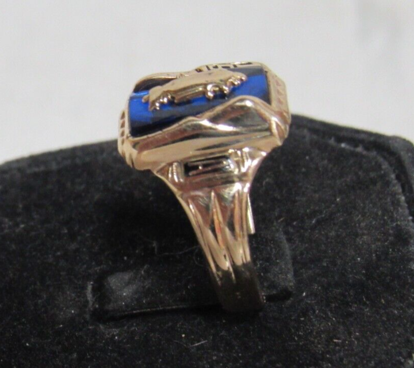 10k Yellow Gold Art Deco 1963 S.A School Class Ring Sz 7.5 10k Yellow Gold Art Deco 1963 S.A School Class Ring Sz 7.5