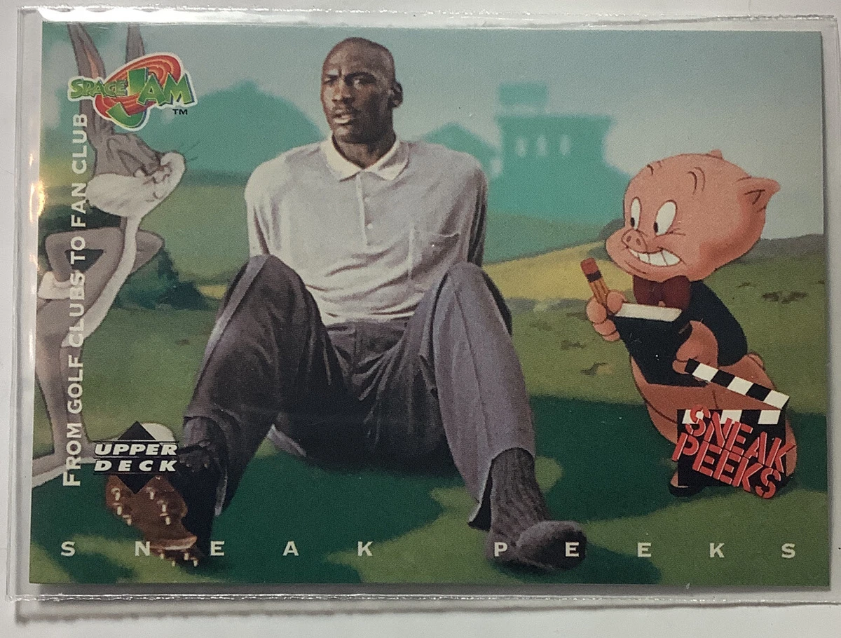 マイケルジョーダン キャプテンアメリカ タートルズ チャッキー 1996 Upper Deck Space Jam - Porky Pig/Michael Jordan #52 for sale