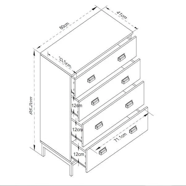 Dunelm fulton chest of on sale drawers