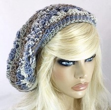 NEW Women's Handmade SLOUCHY Beanie Tam Hat Rasta EXTRA BAGGIE Beach