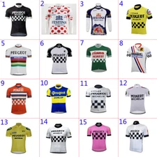 Michelin Peugeot Retro Team Mens Cycling Short Sleeves Jersey Bicycle Jersey top