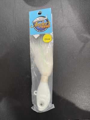 Anglers Ammo Glow White Jig 8oz Minnow New | eBay Anglers Ammo Glow White Jig 8oz Minnow New | eBay