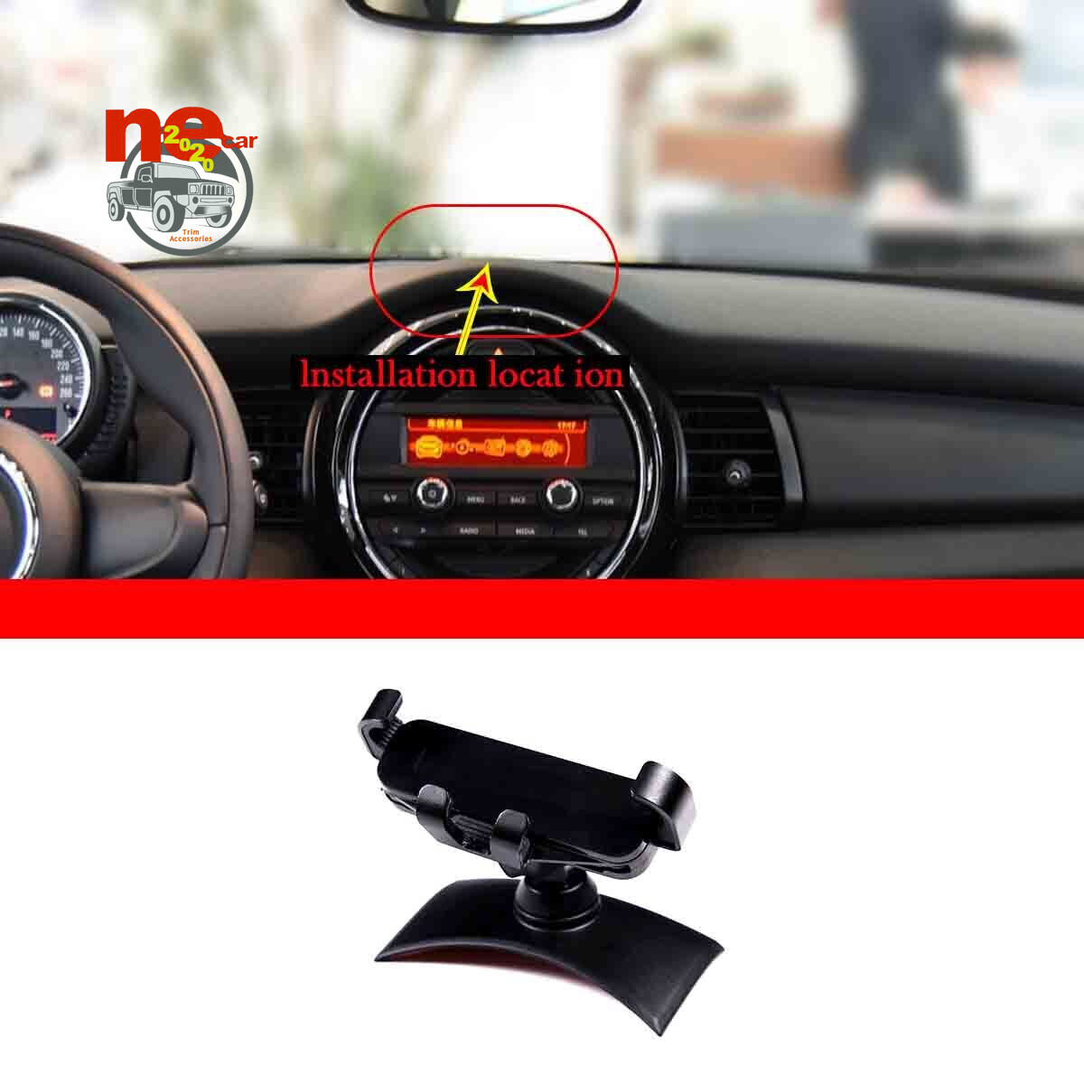 For BMW MINI Cooper F55 F56 F57 14-22 Dashboard Cell Phone Holder