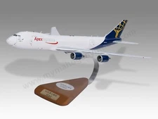 Boeing 747-8F Atlas Air Apex Logistics Desk Wood Airplane New Model Small 1/250