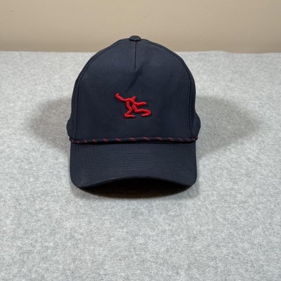 Imperial Hat Cap Snap Back Rope Accent Embroidered Mens Navy Blue One Size