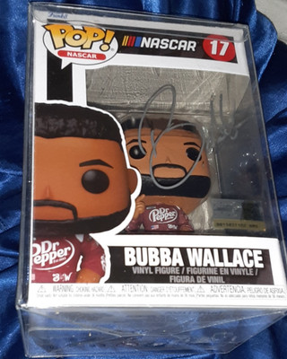 SIGNED!! BRICKYARD 400 WINNER!! NASCAR Bubba Wallace #17 Autographed Funko Pop!