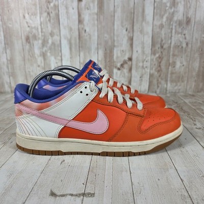 Nike Dunk Low Orange Pink White Youth GS Shoes Size 7Y 8.5 FN0600 801
