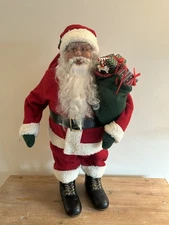 Vintage Christmas 27" Santa Claus Figure W/ Gifts Holiday Decor Smile IND 1997