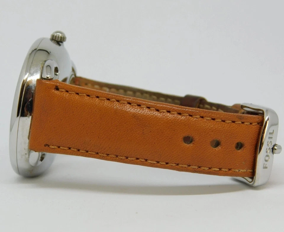 Reloj Mujer Fossil ES3977 Cuero Genuino Cuarzo Analógico Batería Nueva Foto 4 de 4