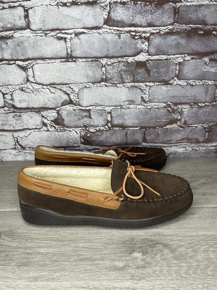 Cabela's Marrón Gamuza Cuero Zapatillas Mocasines Sin Cordones Para Hombre Talla 10M EE. UU./43EU Foto 4 de 4