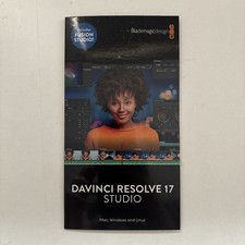 Black Magic Da Vinci Resolve Studio 17 Activation Card Includes Fusion