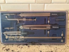 STAEDTLER MARS SUPERBOW Compass Set (553 10 A6) Vintage 1980's Germany
